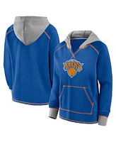 Logo Athletic Women's Blue New York Knicks Boom Pullover Hoodie