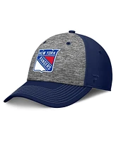 Fanatics Men's Gray/Navy New York Rangers Fundamental Top Shelf 2-Tone Flex Hat