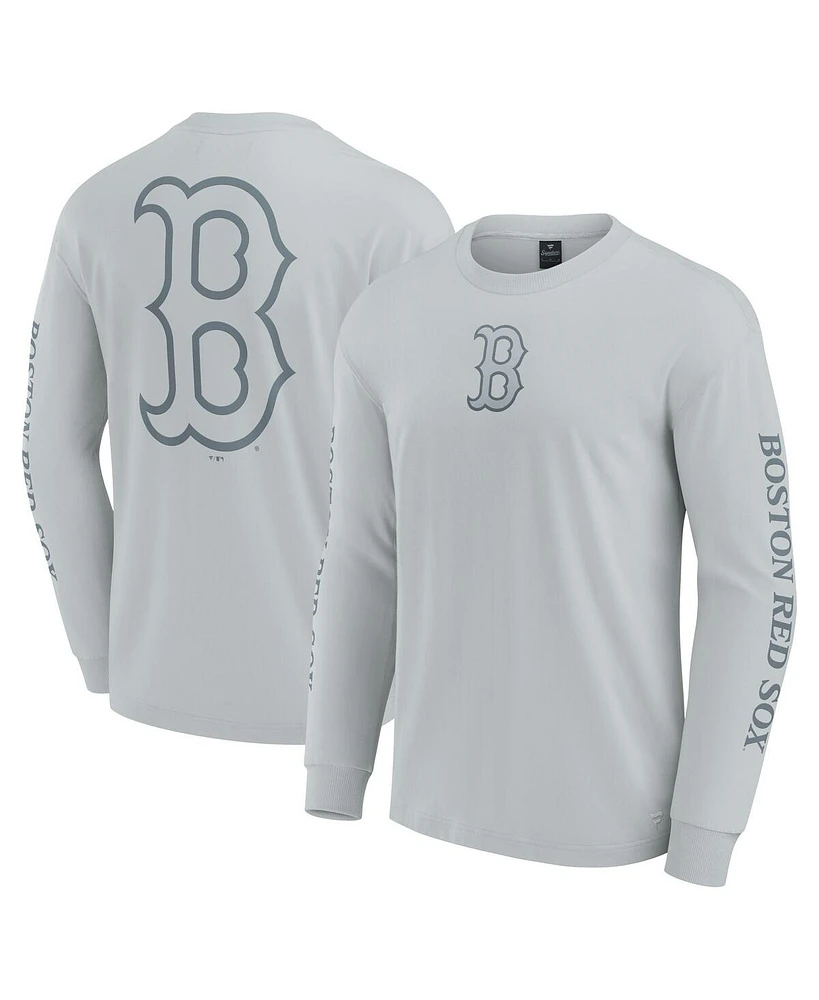 Fanatics Men's Gray Boston Red Sox Elements Strive Long Sleeve T-Shirt