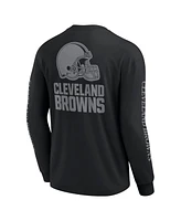 Fanatics Men's and Women's Black Cleveland Browns Elements Strive Long Sleeve T-Shirt