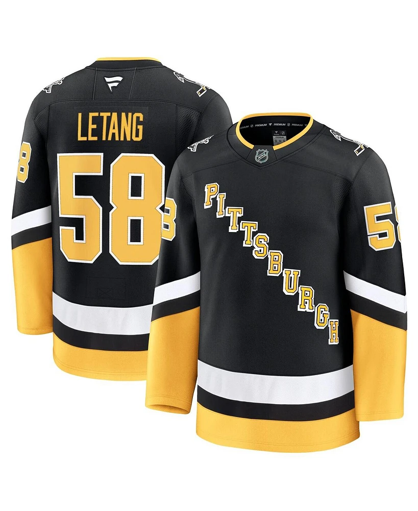 Fanatics Men's Kris Letang Black Pittsburgh Penguins Alternate Premium Jersey