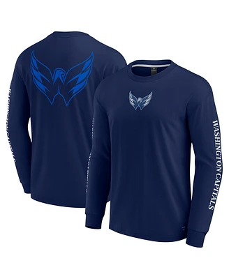 Fanatics Men's Navy Washington Capitals Elements Strive Long Sleeve T-Shirt