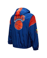 Mitchell & Ness Men's and Women's Blue New York Knicks Hardwood Classics Team Og 3.0 Anorak Half-Zip Windbreaker Jacket