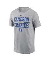 Nike Men's Heather Gray Duke Blue Devils Dna Lockup T-Shirt