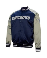 Mitchell & Ness Men's Deion Sanders Navy Dallas Cowboys Retired Player Graphic Full-Zip Satin Jacket