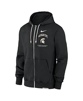 Nike Men's Black Michigan State Spartans On-Court Performance Full-Zip Hoodie