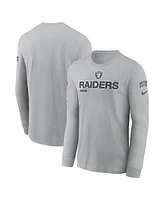 Nike Men's Gray Las Vegas Raiders 2024 Salute To Service Long Sleeve T-Shirt