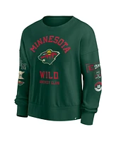 Fanatics Women's Green Minnesota Wild Go Team Pullover Sweatshirt