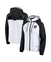 Fanatics Women's White Las Vegas Raiders Full-Zip Anorak Hoodie Jacket