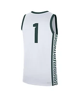 Nike Men's 1 White Michigan State Spartans Home Replica Jersey