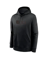 Nike Men's Black Cincinnati Bengals Edge French Terry Club Pullover Hoodie