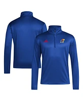 Adidas Men's Royal Kansas Jayhawks 2024 Coaches Sideline Quarter-Zip Top