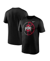 Nike Men's Black Ohio State Buckeyes Legend Basketball Icon Performance T-Shirt