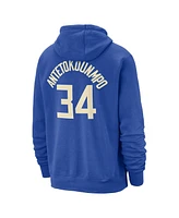 Nike Men's Giannis Antetokounmpo Royal Milwaukee Bucks 2024/25 City Edition Name Number Pullover Hoodie