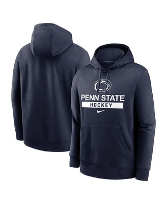 Nike Men's Navy Penn State Nittany Lions Hockey Stack Fleece Pullover Hoodie