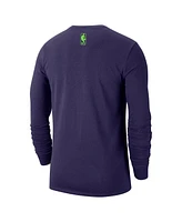 Nike Men's Purple New Orleans Pelicans 2024/25 City Edition Essential Logo Long Sleeve T-Shirt