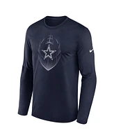 Nike Men's Navy Dallas Cowboys Icon Legend Performance Long Sleeve T-Shirt