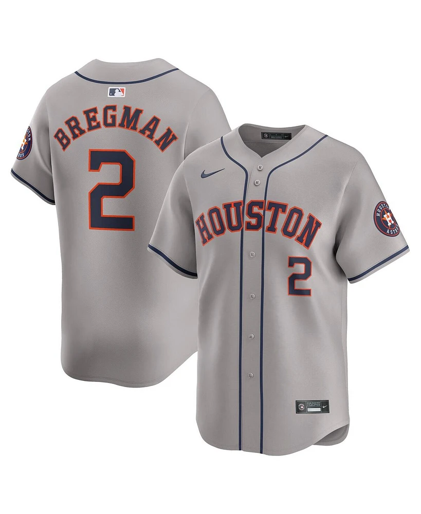 Nike Men's Alex Bregman Gray Houston Astros Away Limited Player Jersey