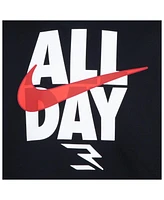 Nike 3BRAND by Russell Wilson Big Boys and Girls Black All Day Performance Raglan Pullover Hoodie