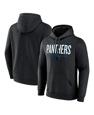 Fanatics Men's Black Carolina Panthers Pylon Outline Pullover Hoodie