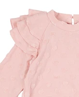 Rare Editions Baby Girl Textured French Terry Outfit, 2-Piece Set