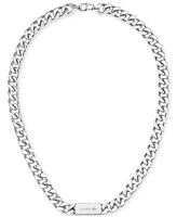 Lacoste Stainless Steel Backhand 21-1/2" Chain Necklace