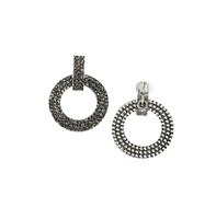 Sohi Clustered Hollow Circular Drop Earrings