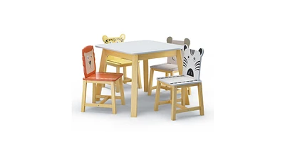 Slickblue 5-Piece Kiddy Table and Chair Set for Fun and Functional Children's Playroom