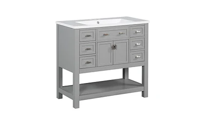 Slickblue Bathroom Vanity with Top Sink for Stylish and Practical Bathroom Storage