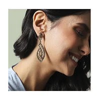 Sohi Metallic Abstract Drop Earrings