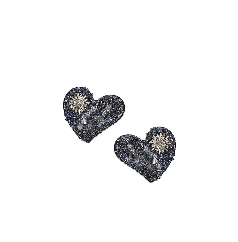 Sohi Star Heart Stud Earrings