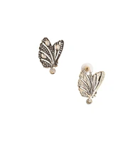 Stone Intricate Butterfly Stud Earrings