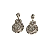 Sohi Embellished Filigree Drop Earrings