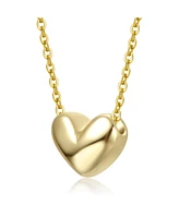 GiGiGirl Minimalist Heart Pendant Necklace in White Gold Plated, 14K Gold Plated, or 18K Rose Gold Plated