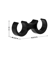 Emma+Oliver Mata Set Of 2 Wide Plastic Ganging Clips For Extra Chairs