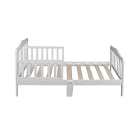 Slickblue Durable Wooden Baby Toddler Bed for Safe and Comfortable Sleep