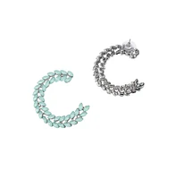 Sohi Crystal Bar Hoop Earrings