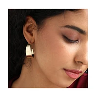 Sohi Minimal Midi Hoop Earrings