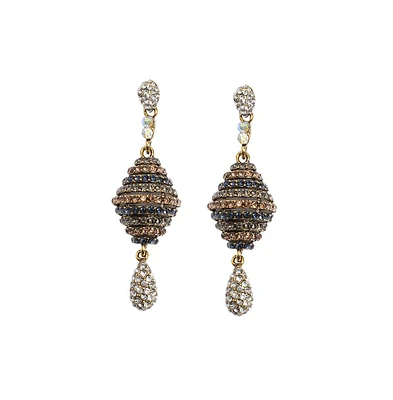 Sohi Crystal Rhombus Drop Earrings