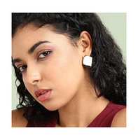 Sohi Folded Square Stud Earrings