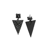 Embellished Triangle Drop Earrings