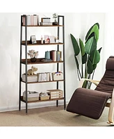 gaomon 70" Tall Book Shelf, 5 Tier Bookcase, Narrow Book Case Book Storage Organizer