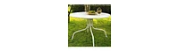 Slickblue Round Patio Dining Table in Outdoor Uv Resistant Metal