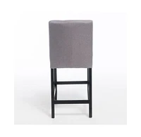 The Pop Home 26 Inch Grey Counter Stools (Set of 2) for Kitchen & Home Bar-The Pop Home