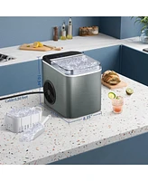 Jinjunye Nugget Ice Maker Countertop,38lbs Per Day, with Soft Chewable Pellet Ice, Self-Cleaning