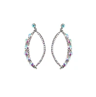 Sohi Rhinestone Crescent Drop Earrings