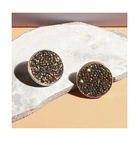 Sohi Embellished Cluster Circular Stud Earrings