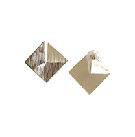 Sohi Dented Textured Rhombus Drop Earrings