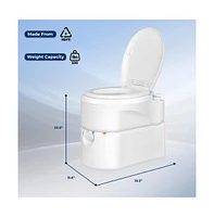 SereneLife Outdoor Portable Cassette Toilet With Detachable Tank & Level Indicator