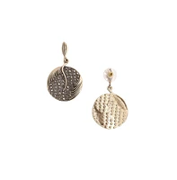 Sohi Circular Textured Drop Earrings